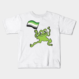 Aromantic Pride Froggy Kids T-Shirt